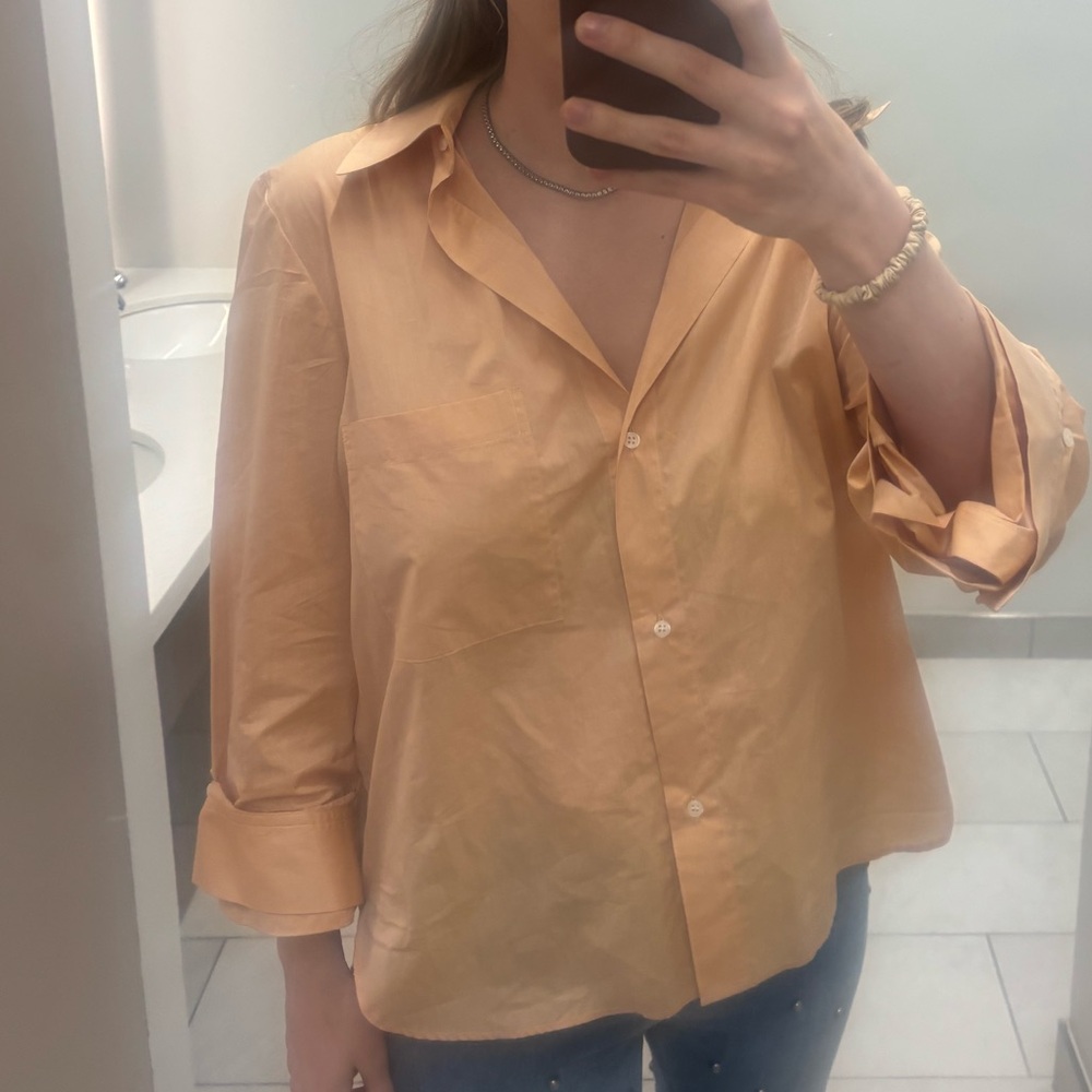 TWP NWT Peach Button-Down Shirt for Women